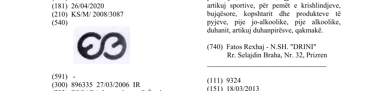Zëri i markës Markë figurative në buletin
