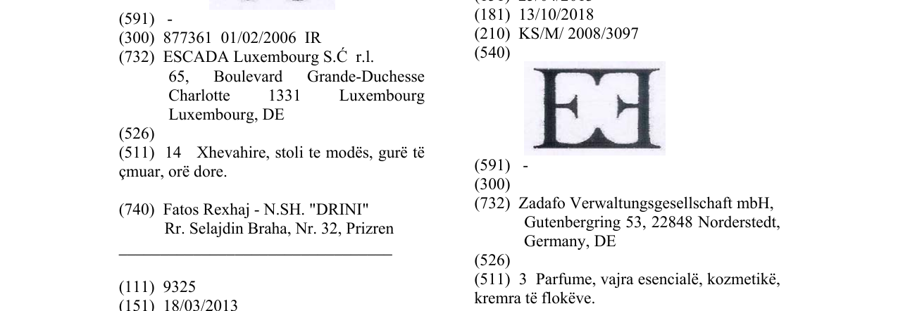 Zëri i markës Markë figurative në buletin