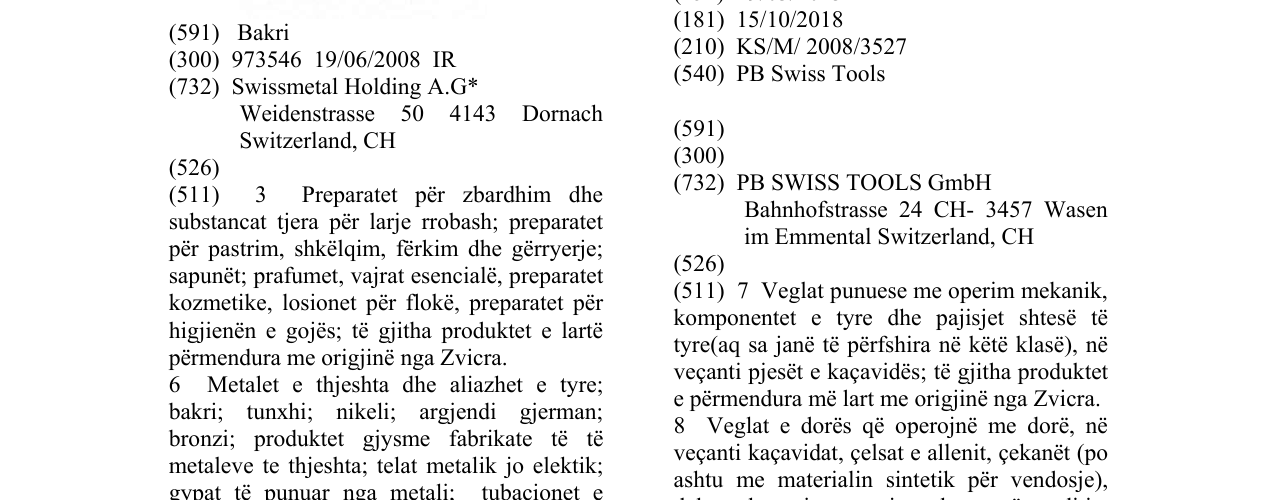 Zëri i markës PB Swiss Tools në buletin