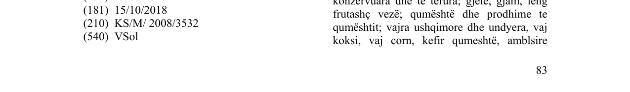 Zëri i markës VSol në buletin