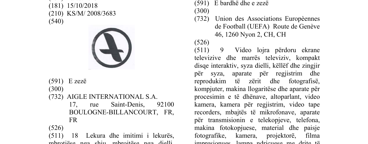 Zëri i markës Markë figurative në buletin