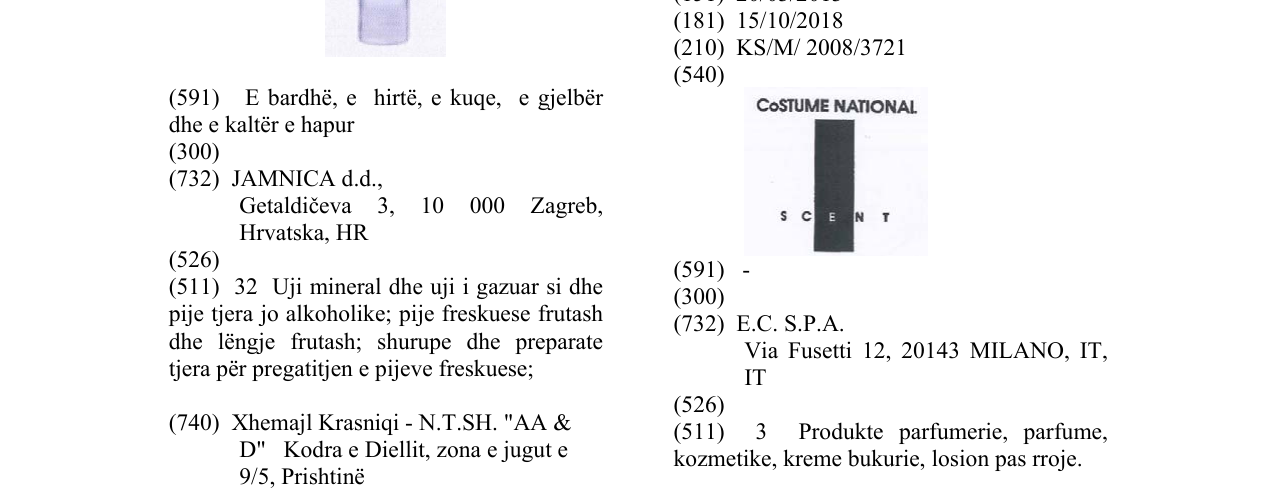Zëri i markës CoSTUME NATIONAL SCENT në buletin