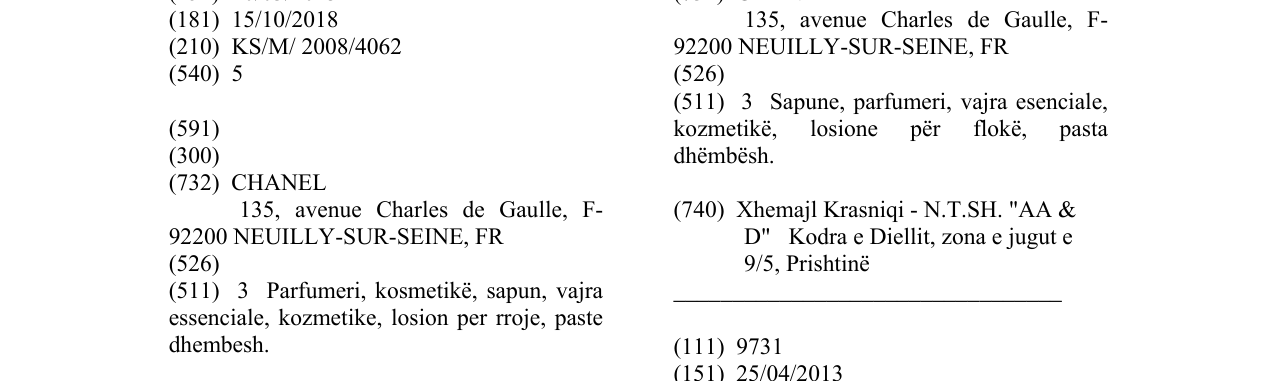 Zëri i markës 5 në buletin