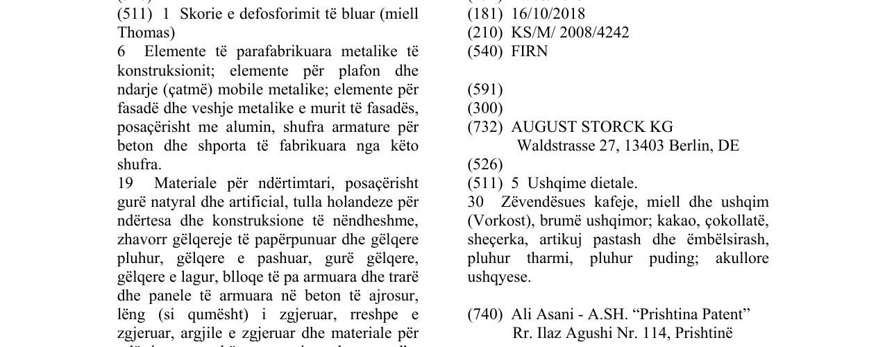 Zëri i markës FIRN në buletin
