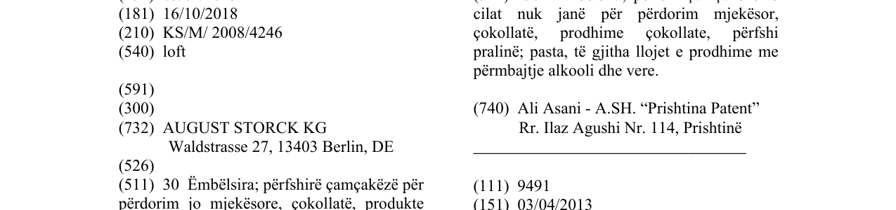 Zëri i markës loft në buletin