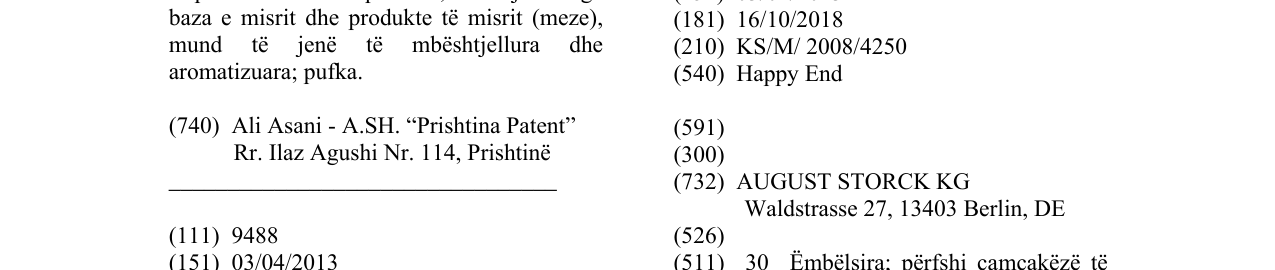 Zëri i markës Happy End në buletin