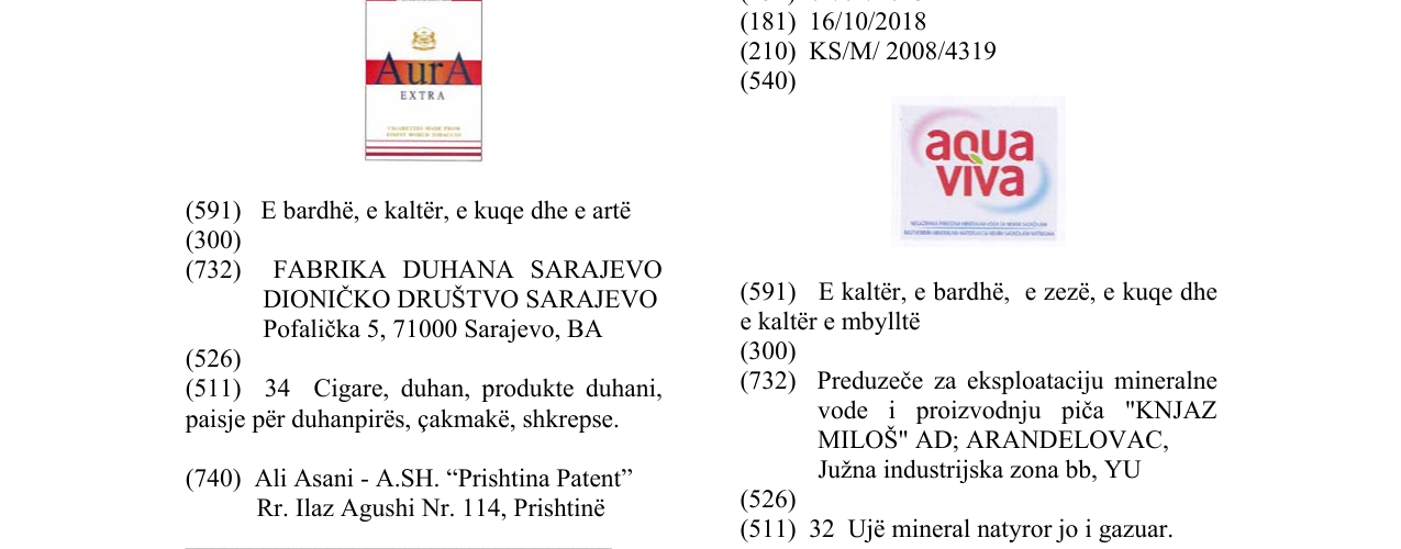 Zëri i markës AQUA VIVA në buletin