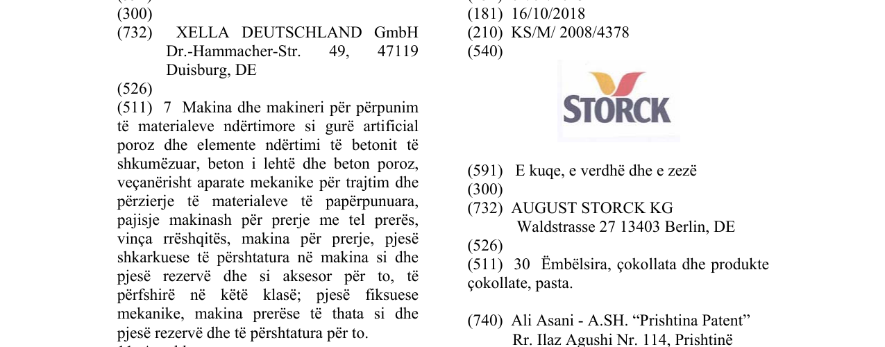 Zëri i markës STORCK në buletin
