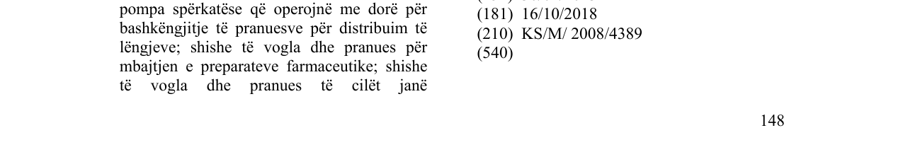 Zëri i markës PUNTO BLANCO në buletin