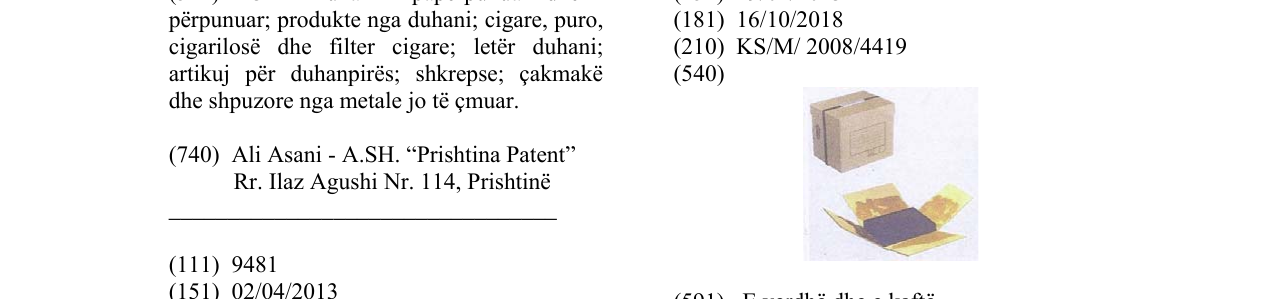 Zëri i markës Markë figurative në buletin