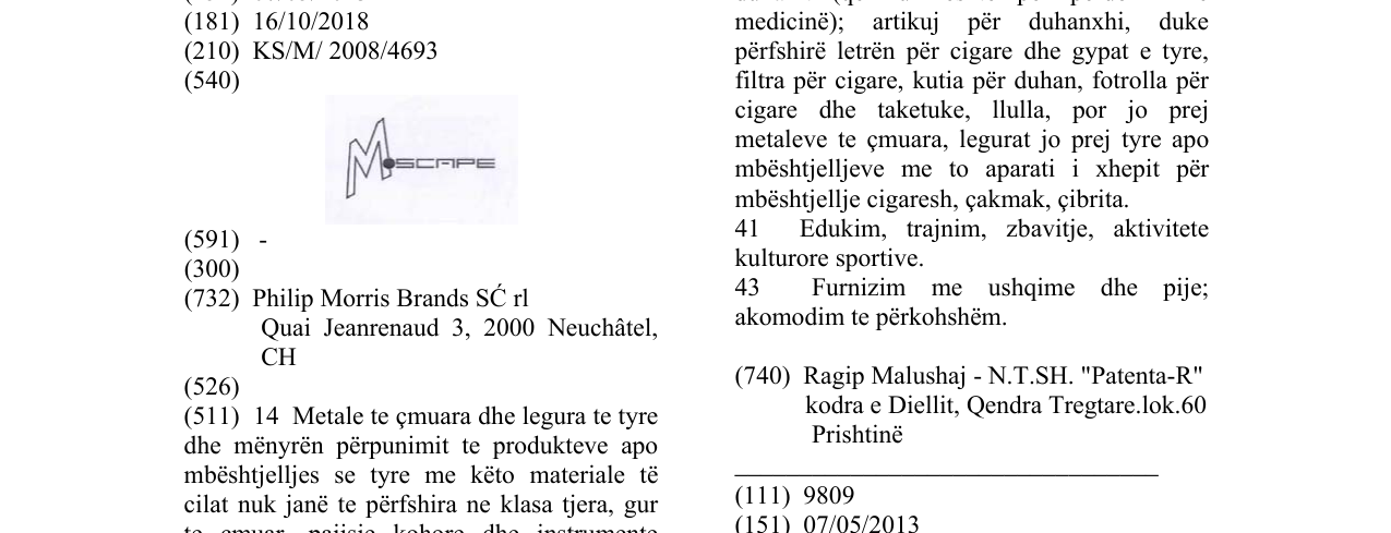 Zëri i markës M.SCAPE në buletin