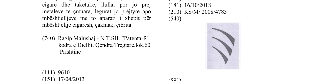Zëri i markës Markë figurative në buletin