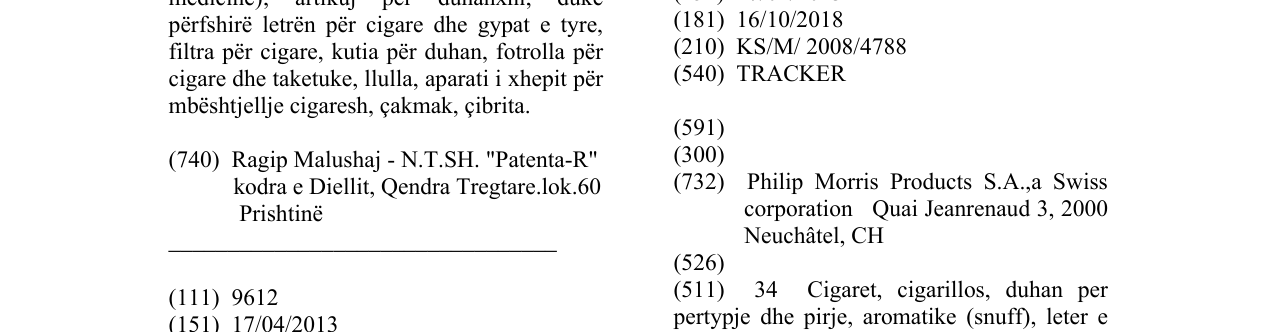 Zëri i markës TRACKER në buletin