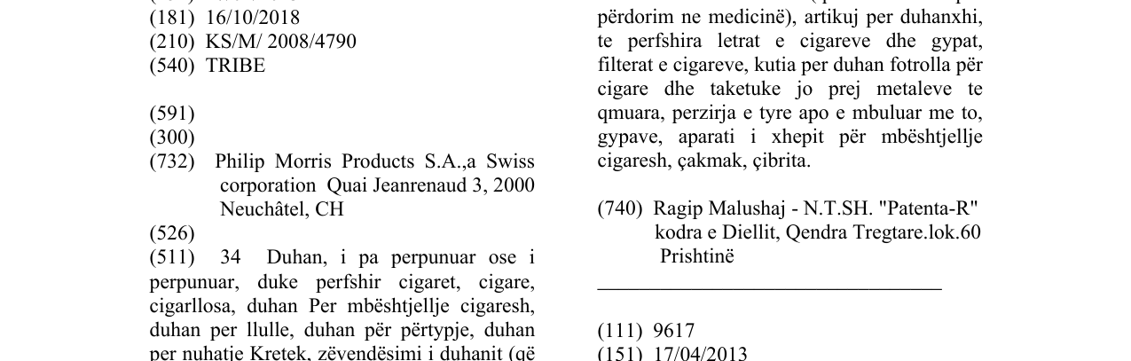 Zëri i markës TRIBE në buletin