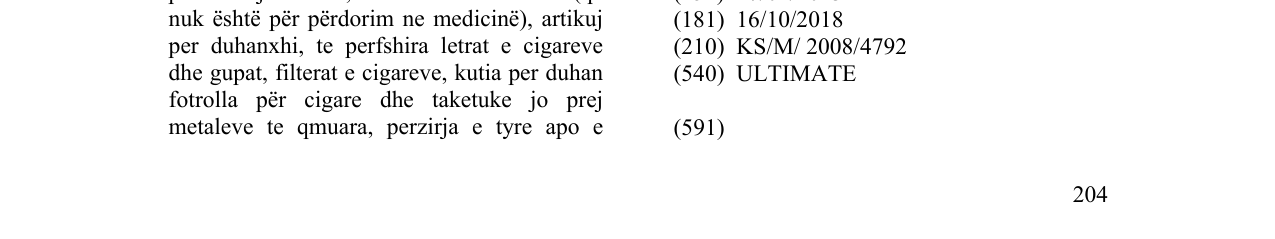 Zëri i markës ULTIMATE në buletin