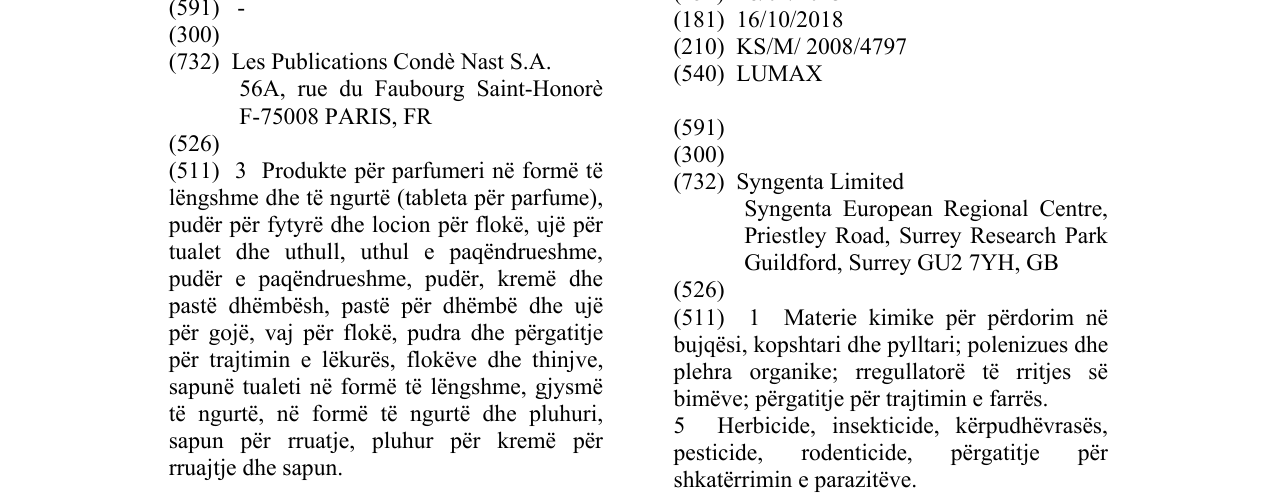 Zëri i markës LUMAX në buletin