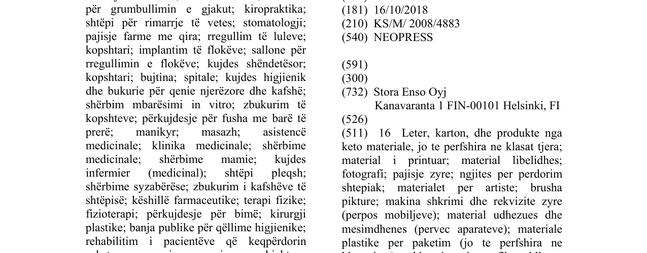 Zëri i markës NEOPRESS në buletin