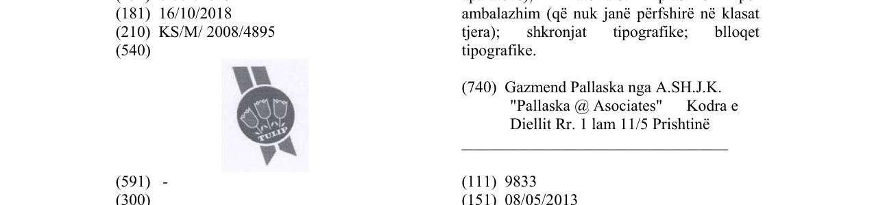 Zëri i markës TULIP në buletin