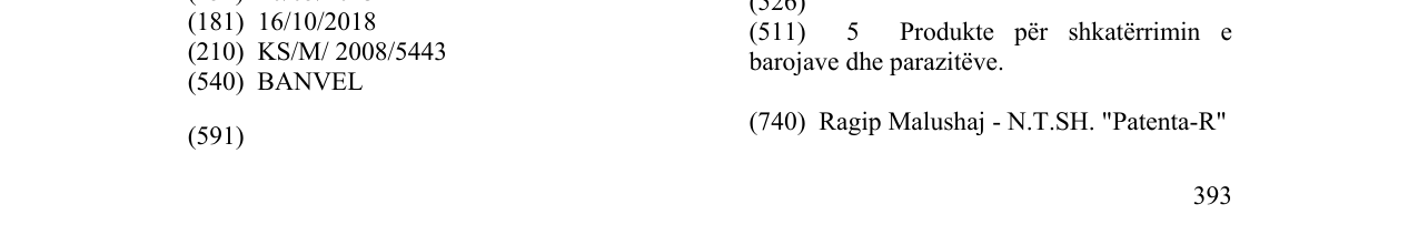 Zëri i markës BANVEL në buletin