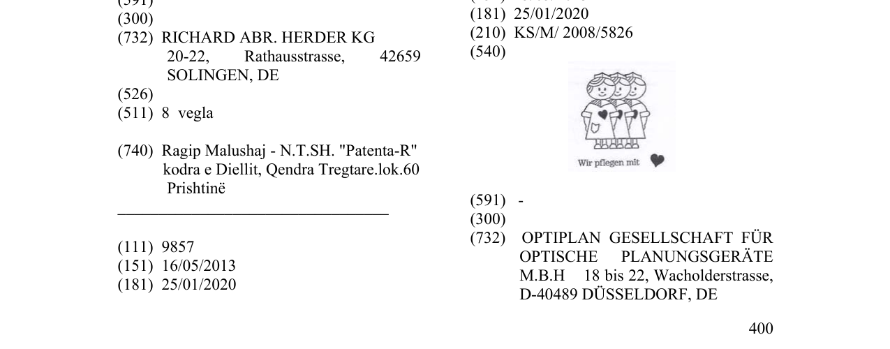 Zëri i markës WIR PFLEGEN MIT në buletin