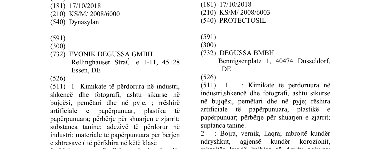 Zëri i markës Dynasylan në buletin