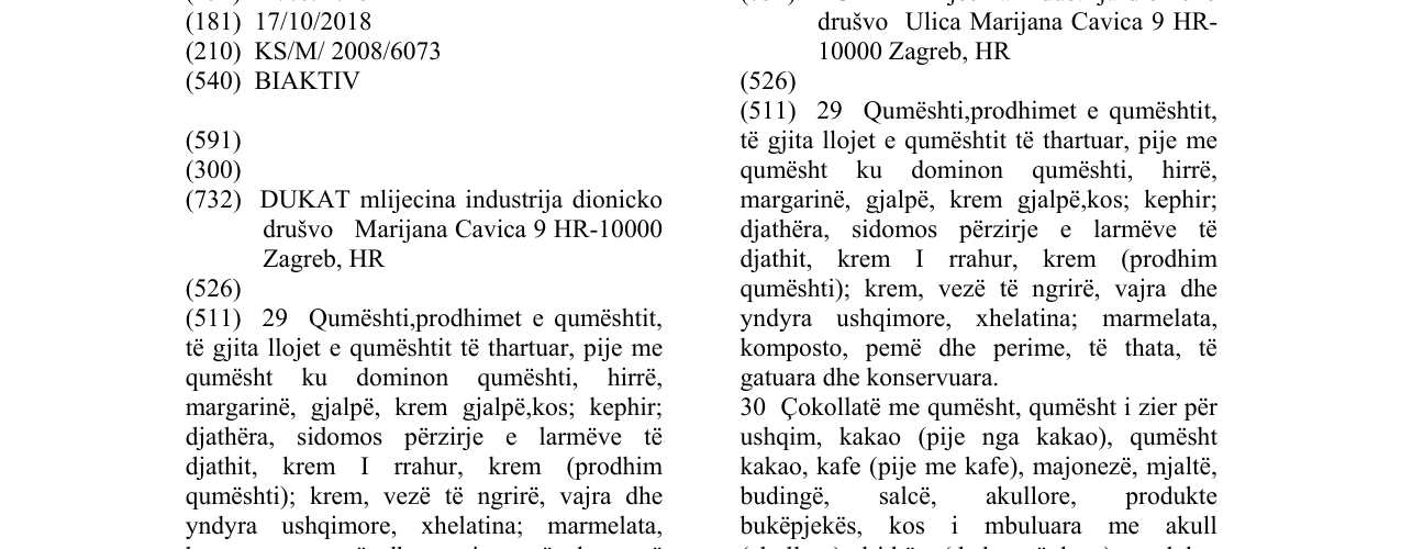Zëri i markës BIAKTIV në buletin