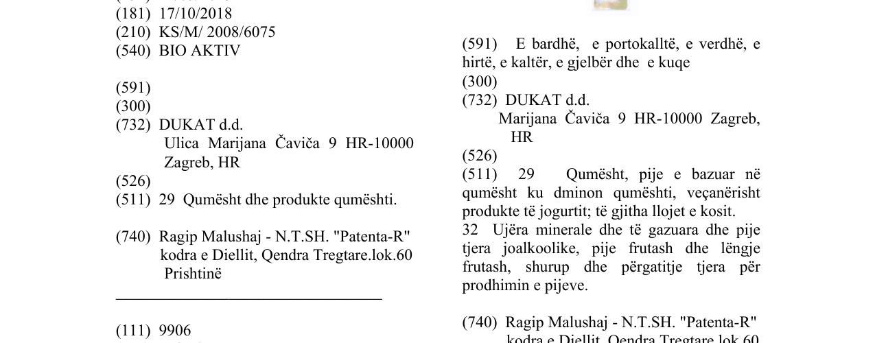 Zëri i markës BIO AKTIV në buletin