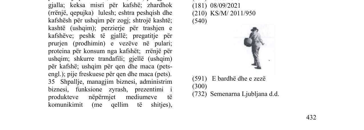 Zëri i markës Markë figurative në buletin