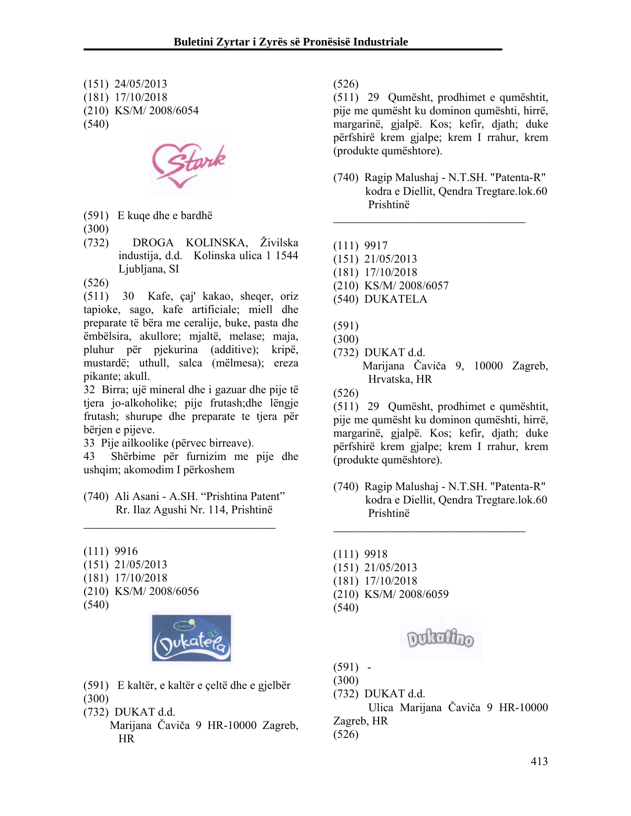 Faqja 413 e buletinit