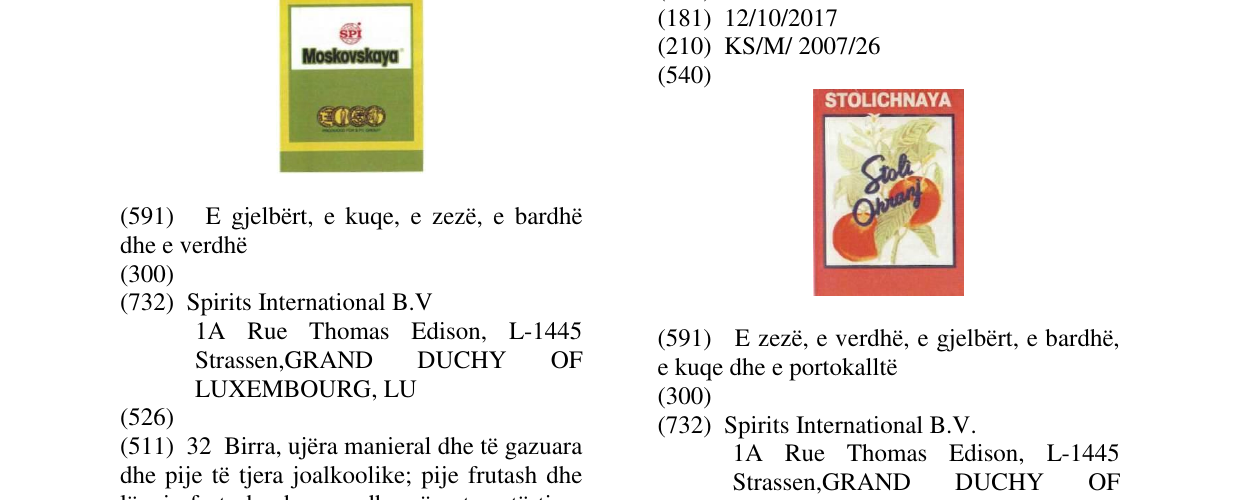 Zëri i markës STOLI OHRANJ në buletin