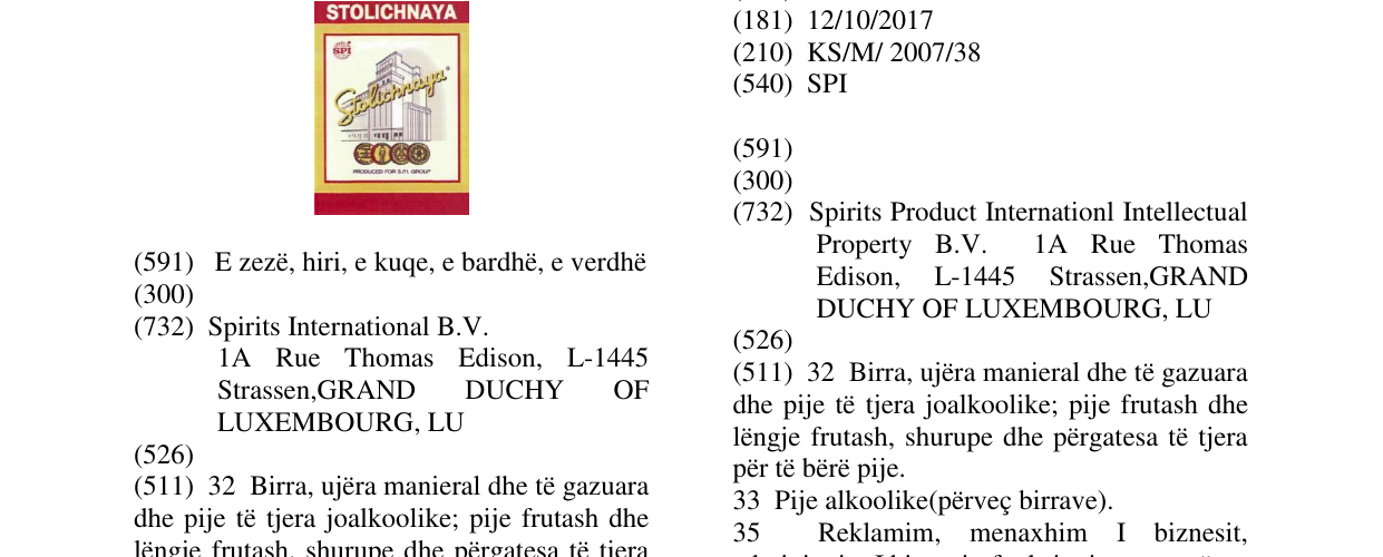 Zëri i markës SPI në buletin