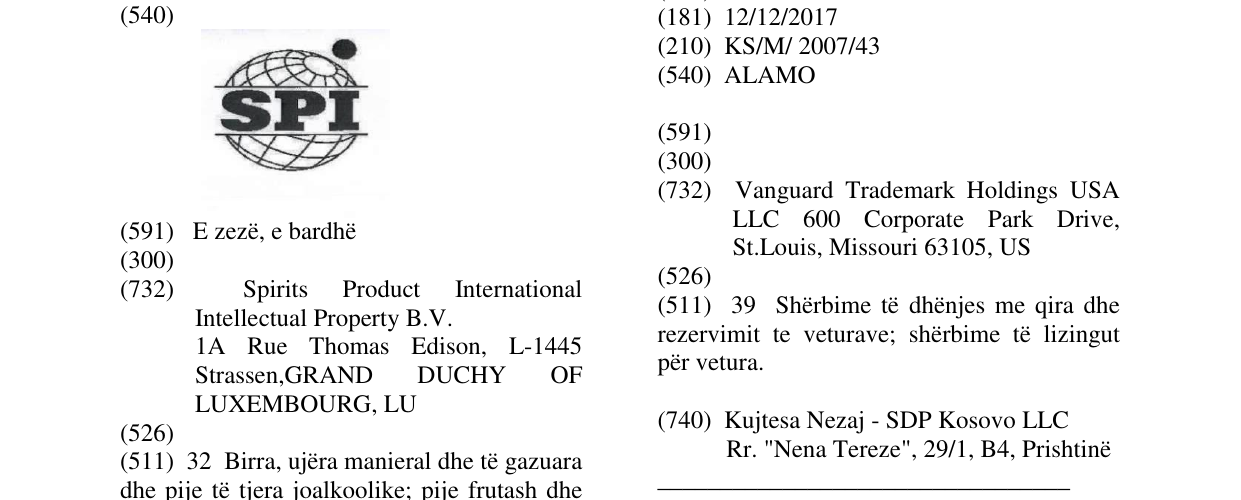 Zëri i markës ALAMO në buletin