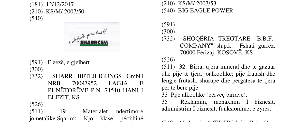 Zëri i markës SHARRCEM në buletin