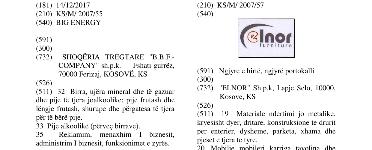 Zëri i markës BIG ENERGY në buletin