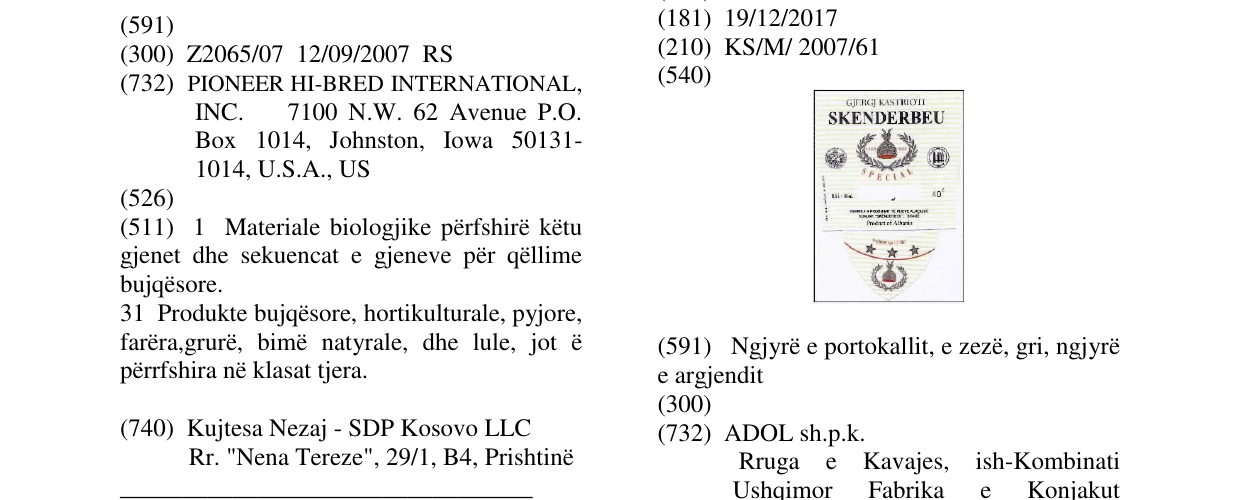 Zëri i markës SKENDERBEU në buletin
