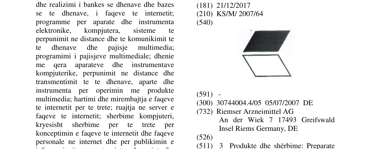 Zëri i markës Markë figurative në buletin