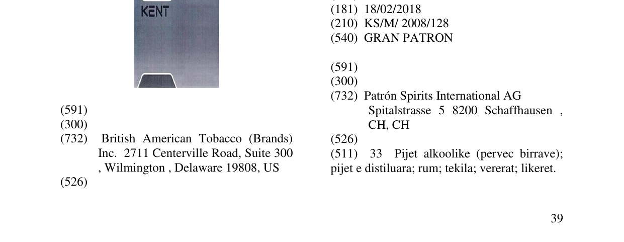 Zëri i markës GRAN PATRON në buletin