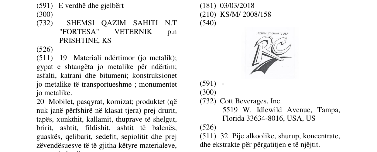 Zëri i markës RC në buletin
