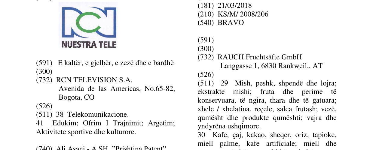 Zëri i markës BRAVO në buletin
