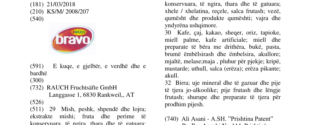 Zëri i markës BRAVO në buletin