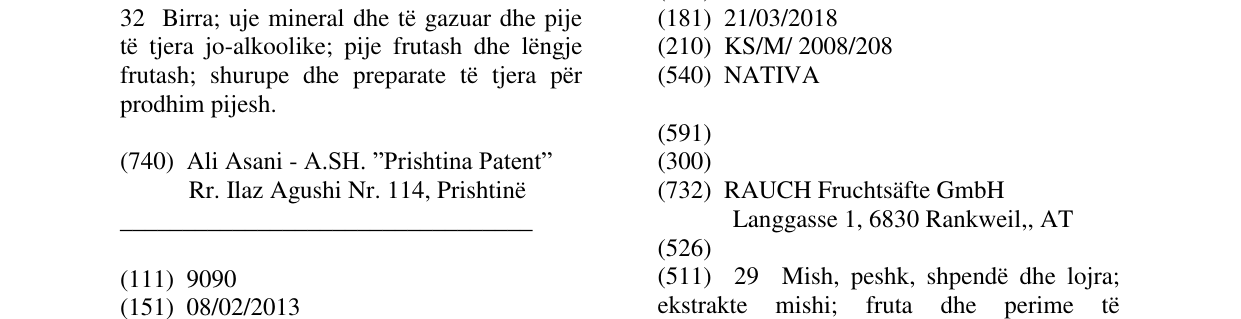 Zëri i markës NATIVA në buletin