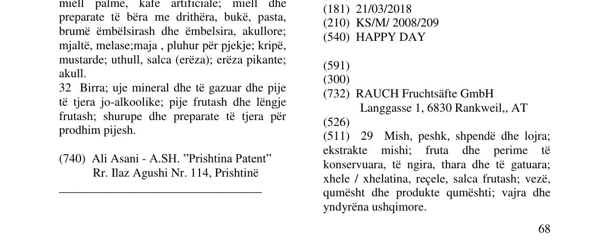 Zëri i markës HAPPY DAY në buletin