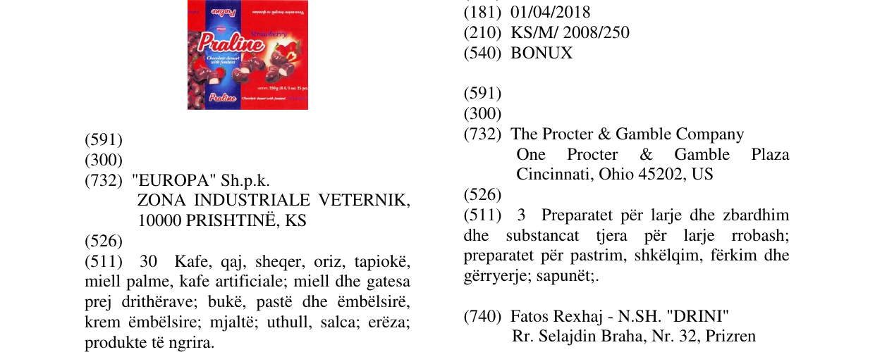 Zëri i markës BONUX në buletin