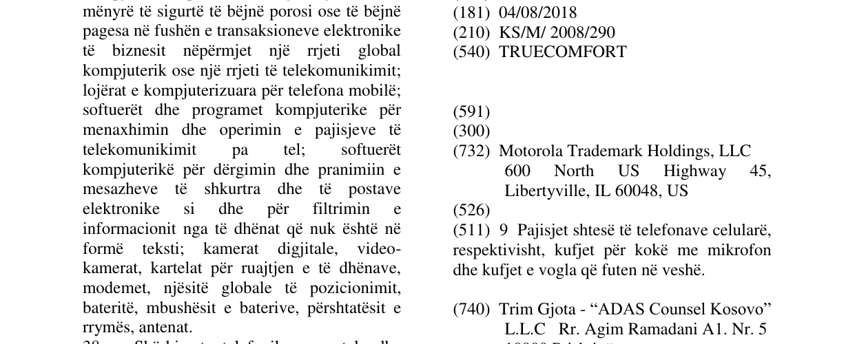 Zëri i markës TRUECOMFORT në buletin