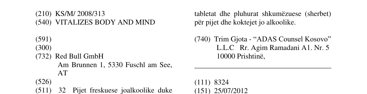 Zëri i markës VITALIZES BODY AND MIND në buletin