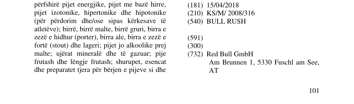 Zëri i markës BULL RUSH në buletin