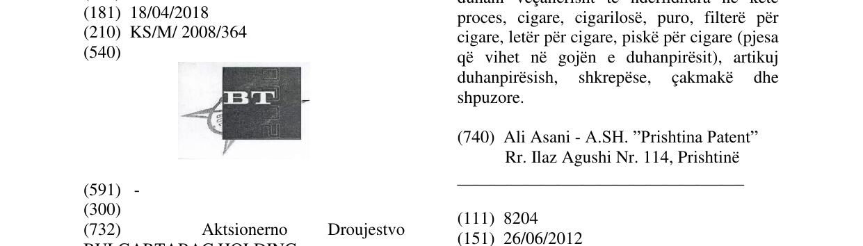 Zëri i markës BT në buletin
