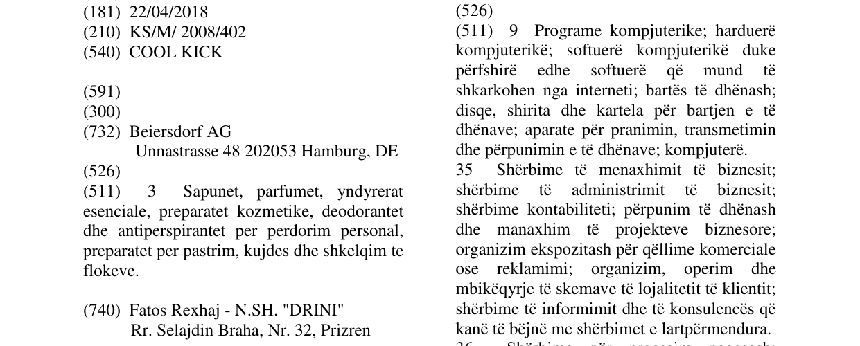 Zëri i markës COOL KICK në buletin