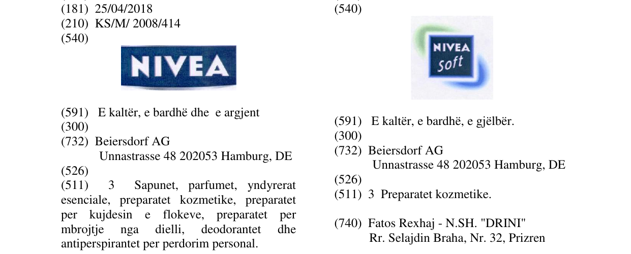 Zëri i markës NIVEA në buletin
