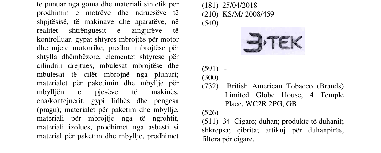 Zëri i markës 3-TEK në buletin